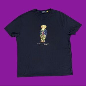 Polo by Ralph Lauren Navy T-Shirt with Bear Design
